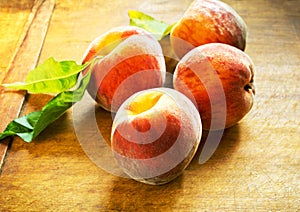 Perfect ripe peaches