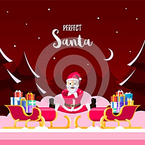 Perfect Santa`s splits.