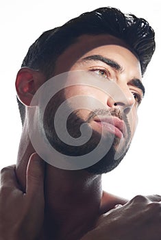 Perfect skin doesnt have to be a dream. Studio shot of a handsome young man posing against a white studio background.