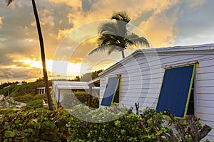 Perfect sunset and beach shack