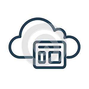 Web based software. Cloud Computing Icon.