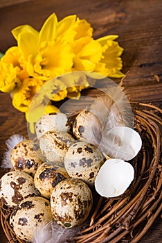 Perfect table with colorful table decorations for Easter
