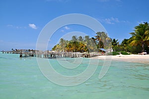 Perfect tropical beach in Isla Mujeres photo
