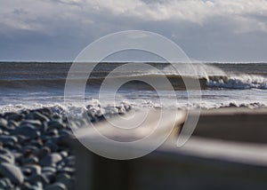 Perfect wave on a cloudy day