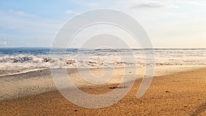 A perfect wave to swim at a beach