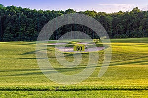 Perfect wavy grass on a golf field