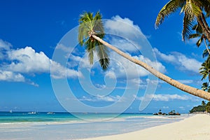 Perfect white sand beach on Boracay, Philippines