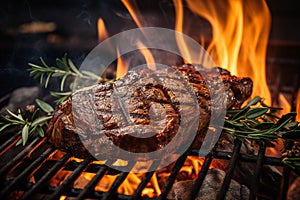 Perfectly Grilled Steak, A Culinary Masterpiece Delighting the Senses with Irresistible Aroma. Ai generated