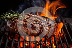 Perfectly Grilled Steak, A Culinary Masterpiece Delighting the Senses with Irresistible Aroma. Ai generated