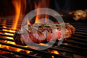 Perfectly Grilled Steak, A Culinary Masterpiece Delighting the Senses with Irresistible Aroma. Ai generated