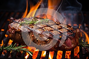 Perfectly Grilled Steak, A Culinary Masterpiece Delighting the Senses with Irresistible Aroma. Ai generated