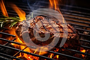 Perfectly Grilled Steak, A Culinary Masterpiece Delighting the Senses with Irresistible Aroma. Ai generated