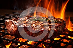 Perfectly Grilled Steak, A Culinary Masterpiece Delighting the Senses with Irresistible Aroma. Ai generated