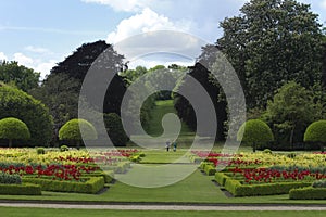 The perfectly manicured gardens at Wimpole hall