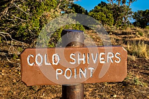 The perfectly named `Cold Shivers Point` is a standout feature of Colorado National Monument