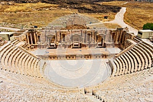 The perfectly preserved south theater of Jerash