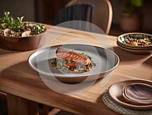 Perfectly Seared Salmon with Garlic and Chili photo