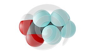 perfluorobutanoic acid molecule, perfluoroalkyl carboxylic acid molecular structure, isolated 3d model van der Waals