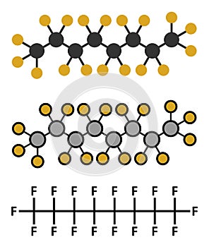 Perfluorooctane molecule