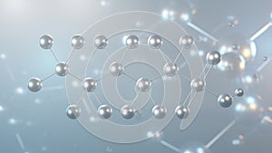 perfluoropentanesulfonic acid molecular structure, 3d model molecule, antireflection agent, structural chemical formula view from