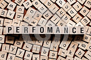 Perfomance word concept