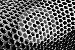 Perforated cylindrical pattern