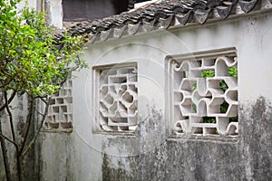 Perforated garden windows, Suzhou gardens, China