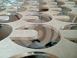 perforated glass acrylic sheet by laser cutting machine process