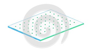 Perforated Grid Pattern, Abstract Design Element, vector design Generative AI