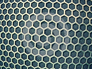 Perforated metal texture, acoustic speaker grill surface