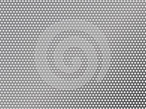 Perforated silver metalic background