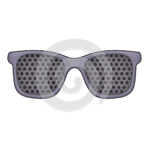 Perforating glasses icon, cartoon style