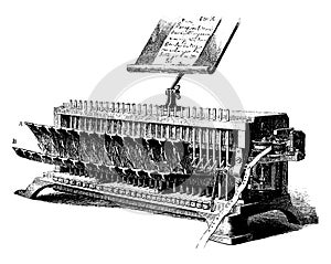 Perforating Machine, vintage illustration