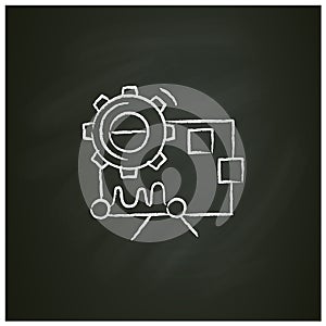 Performance analysis chalk icon