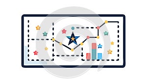 Performance Analytics Dashboard, Data Visualization Metrics Vector, vector design Generative AI