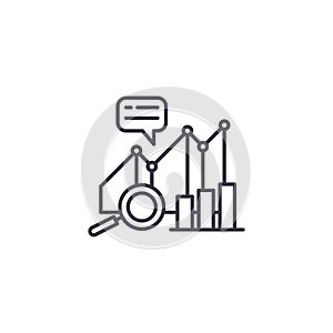 Performance analytics linear icon concept. Performance analytics line vector sign, symbol, illustration.