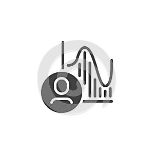 Performance analytics solid vector icon