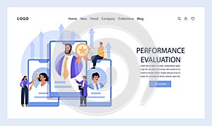 Performance Evaluation concept. Flat vector illustration.