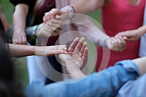 The performance of folk dance in the open air