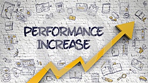 Performance Increase Drawn on Brick Wall.