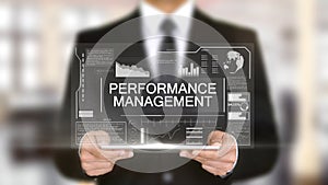 Performance Management, Hologram Futuristic Interface, Augmented Virtual Real