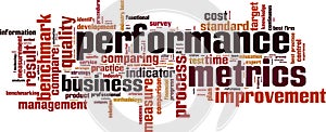 Performance metrics word cloud photo