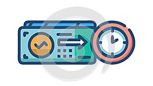 Performance Monitoring and Data Analysis Icon for Business, vector design Generative AI