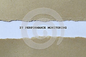 it performance monitoring on white paper