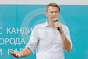 Performance of the Moscow mayoral candidate - Alexey Navalny
