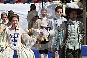 The performance of promoters and dancers of the ensemble of historical costume and dance Vilanella