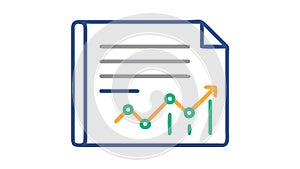 Performance Report or Statistical Data Analysis Icon, vector design Generative AI
