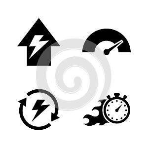 Performance. Simple Related Vector Icons