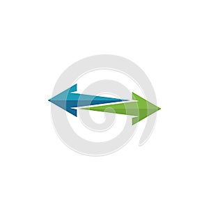 Performance target Arrows vector illustration icon Logo Template design.