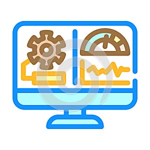 performance testing analyst color icon vector illustration